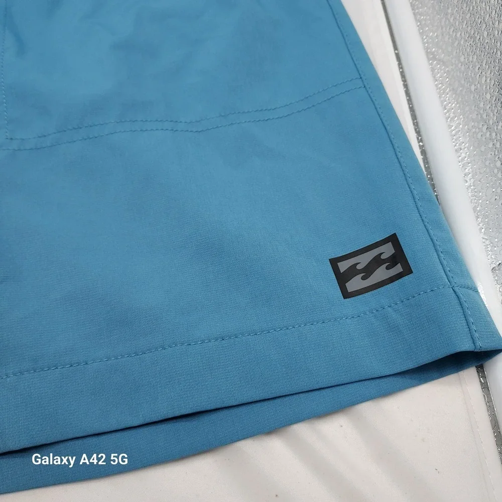 Billabong Mens Blue Elastic Waist‎ Boardshorts Swim Trunks Large 24A100400